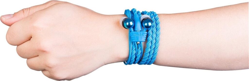 Wraps Classic Cloth Wrap in ear oordopje en armband - Blauw