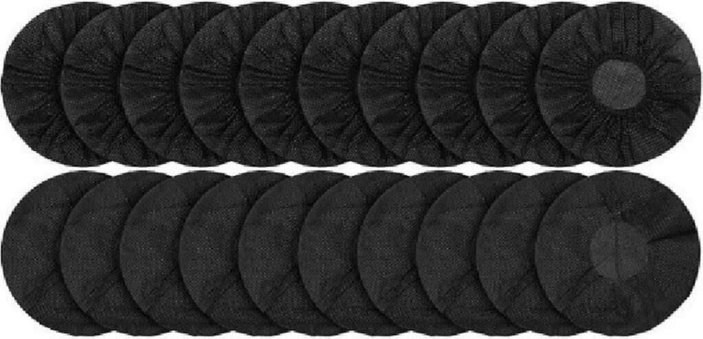 DKT Elastische wegwerp Hygienehoesjes/hoofdtelefoon cover hoes 10cm DKT-HH0010Z 100 stuks | Zwart | universeel