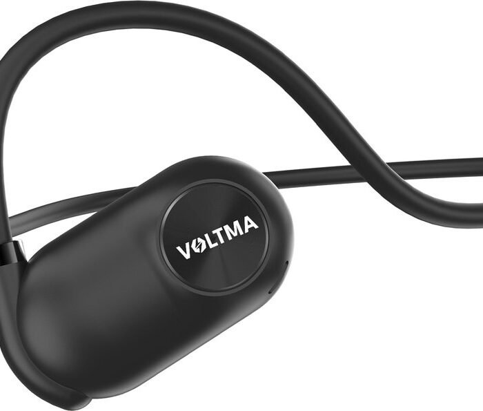 Voltma® Active Beats: Open Ear Hoofdtelefoon met Air Conduction, Bluetooth 5.3 Sport Headset, Koptelefoon IPX45 Waterdicht, 6 Uur Speeltijd, Snelladen, Open Ear Comfort Draadloze Oortjes voor Sport en Fitness, compatibel met Android, iOs (zwart)