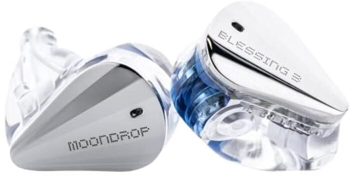 Moondrop Blessing 3 - In-Ear Monitors - IEM - 2DD+4BA Hybride Drivers - Audiofiele Oordoppen - Verwisselbare Kabel - Universele Pasvorm - Zilver