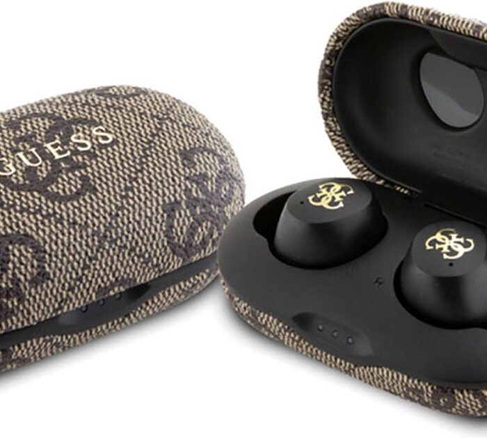 Guess True Wireless 4G Metal Bluetooth In-Ear Oordopjes - Bruin