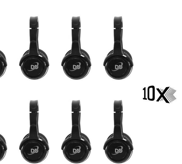 Silent Disco 10 headsets en oplaadbare zender T70 | Origineel Dolly Digital©