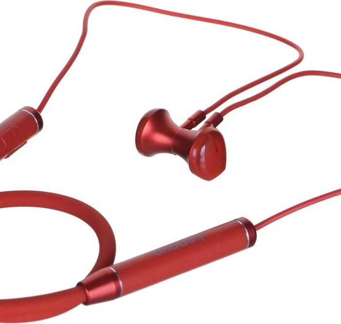 Lenovo HE06 Moving-Coil draadloze hoofdtelefoon, Bluetooth, in-ear, rood