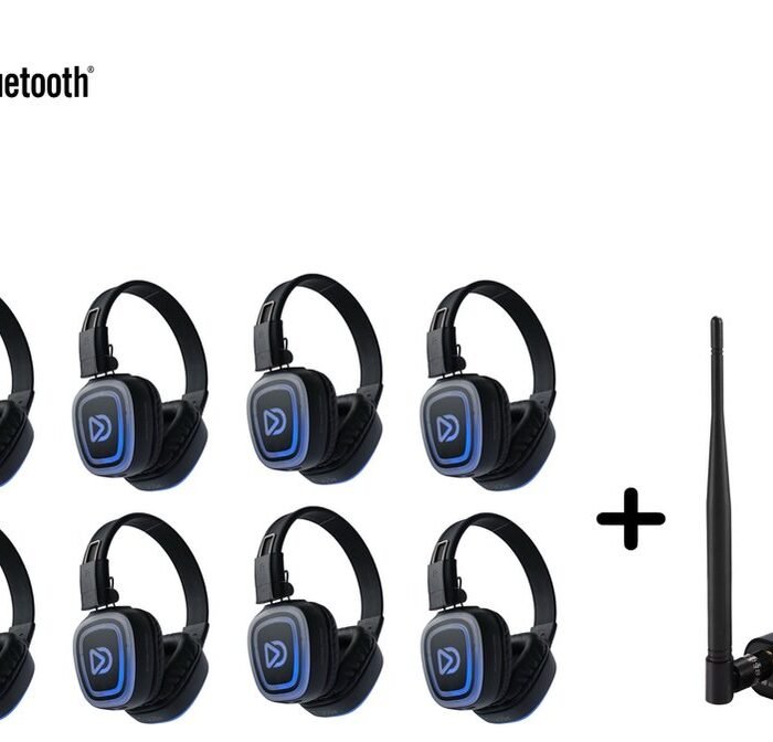 10x DOLLY DIGITAL© HD-AUDIO Bluetooth FD Silent Disco set | 10 Karaoke & Silent Disco headsets Bluetooth