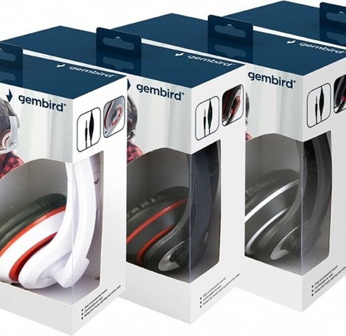Gembird stereo headset met microfoon wit