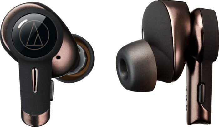 Audio-Technica ATH-TWX9 hoofdtelefoon/headset Hoofdtelefoons Draadloos In-ear Muziek Bluetooth Bruin