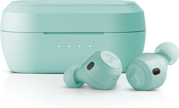 Teufel REAL BLUE TWS 3 - Draadloze oortjes met hybride Active Noise Cancelling - Bluetooth 5.3 met AAC - Spatwaterbescherming IPX4 - Oplaadcase - misty green