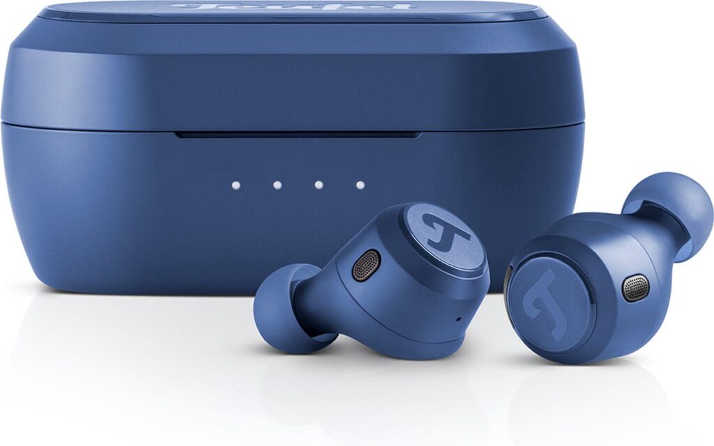 Teufel REAL BLUE TWS 3 - Draadloze oortjes met hybride Active Noise Cancelling - Bluetooth 5.3 met AAC - Spatwaterbescherming IPX4 - Oplaadcase - steel blue