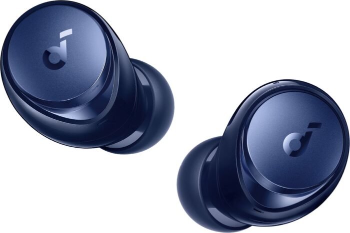 Soundcore by Anker Space A40 Adaptief Actief Ruisonderdrukkende Draadloze Oordopjes , 50H Totale speeltijd, 10H Single Charge speeltijd, LDAC Hi-Res Sound, Comfortabele pasvorm, 6 microfoons, Draadloos Opladen, Snel Opladen