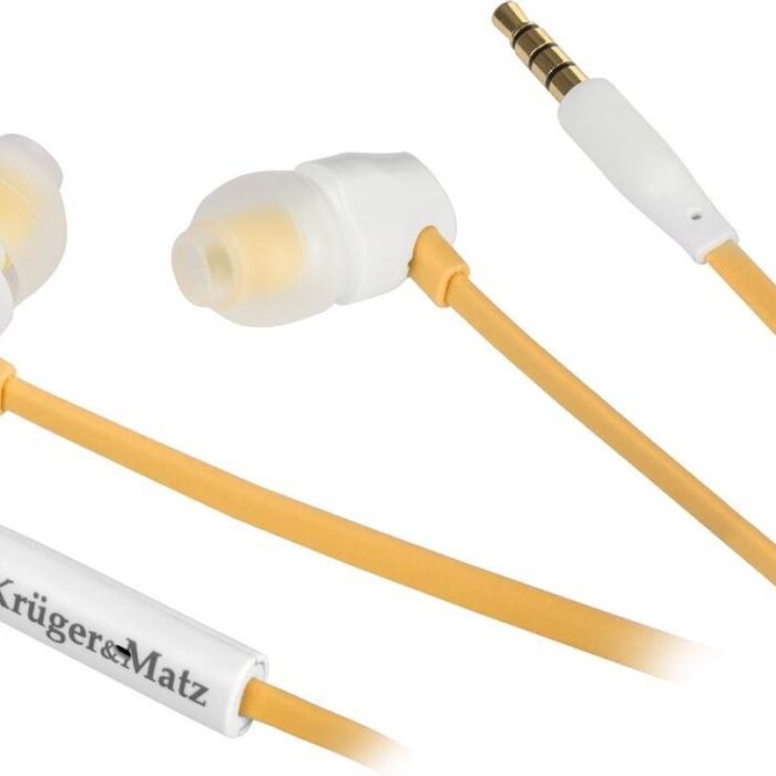 Krüger&Matz KMD10Y - Eigentijdse siliconen in-ear dopjes - geel