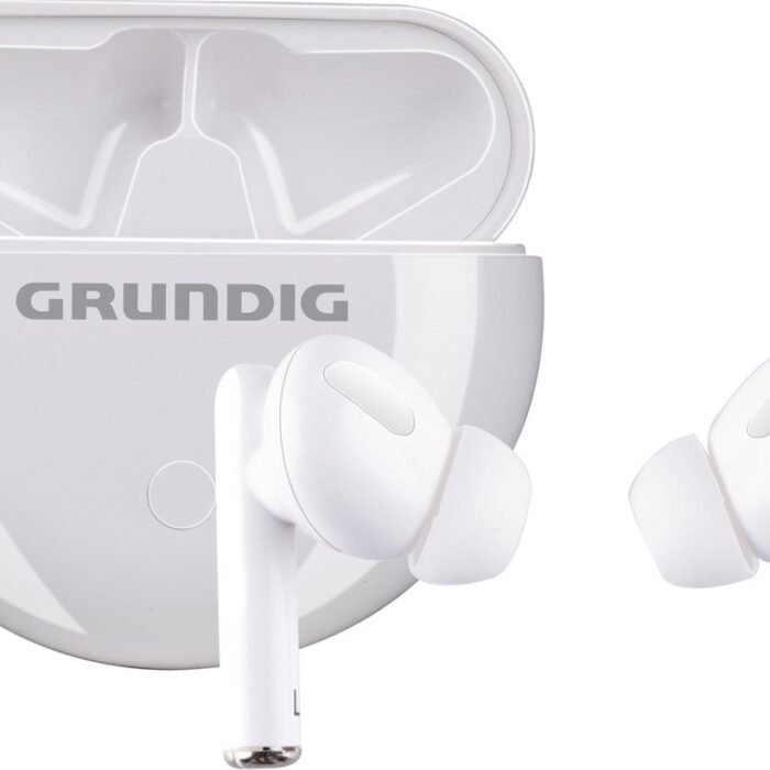 Grundig Draadloze Bluetooth Oordopjes - True Wireless Sport Oortjes Draadloos - Earbuds met Tot 9 uur speeltijd - USB-C Snelladen - Comfortabele Pasvorm - Wit