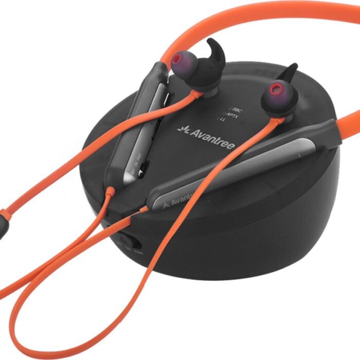 Avantree - BTHT-6018 - Medley Clear / 6018 - Universally Compatible Low Latency Wireless Earbuds for TV & Transmitter Set with Charging Dock.