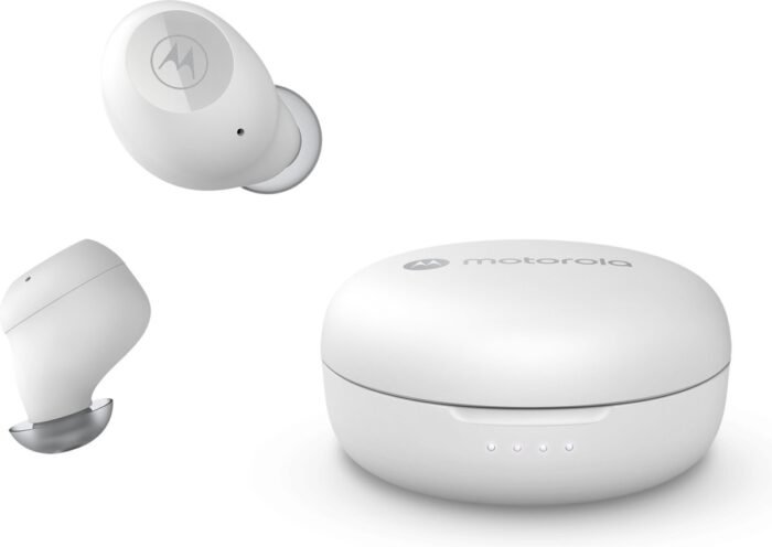 Motorola Sound Draadloze Oordopjes - MOTO BUDS 150 - In-Ear Oordoppen - Bluetooth - Water- en Zweetbestendig - Touch- en Voice Control - 18-Uur Afspeeltijd - Wit