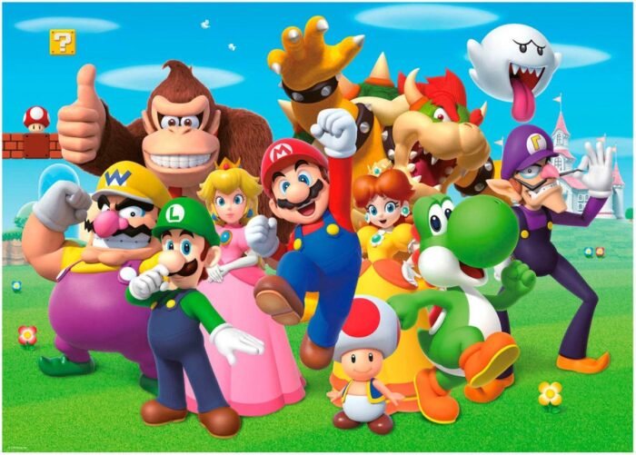 Super Mario en Vrienden - Koptelefoon voor kinderen 3-7 jaar - Blauwe/Rood - Gaming Headphone