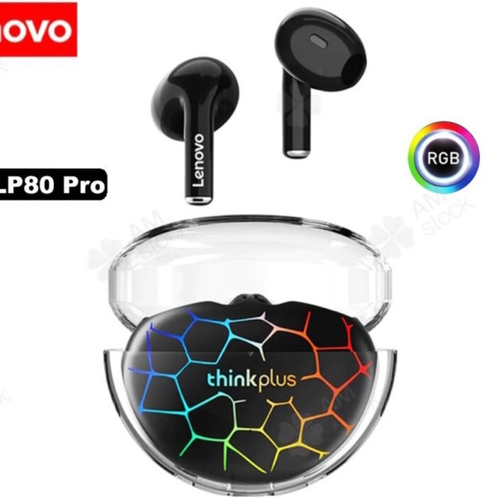 Lenovo - LP80 Pro RGB - Bluetoooth Oordopjes - BT Versie 5.3 - Zwart