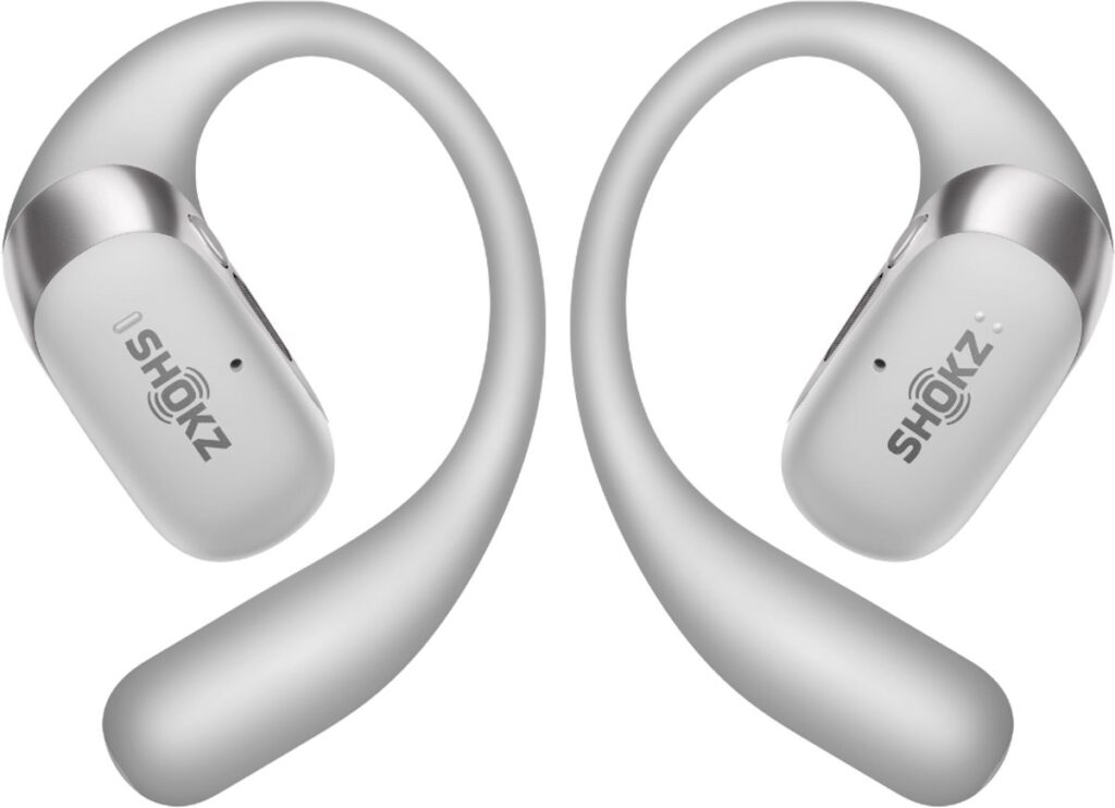 Shokz OpenFit 2+ - Open-ear – Sporthoofdtelefoon – Draadloze Oordopjes – Dolby audio – Grijs