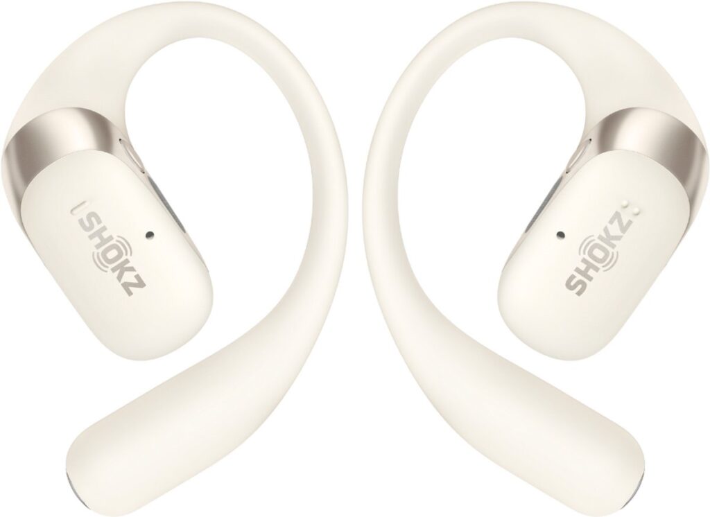 Shokz OpenFit 2 - Open-ear - Sporthoofdtelefoon - Draadloze Oordopjes - Beige