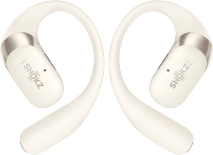 Shokz OpenFit 2 - Open-ear - Sporthoofdtelefoon - Draadloze Oordopjes - Beige