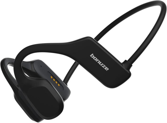 Bonuze Essential® - Bone Conduction Headphone - Open Ear Koptelefoon - IPX5 Waterbestendig - Sporthoofdtelefoon - Sport koptelefoon - Sport oordopjes - Draadloos - Geschikt voor elke laptop en smartphone - Zwart