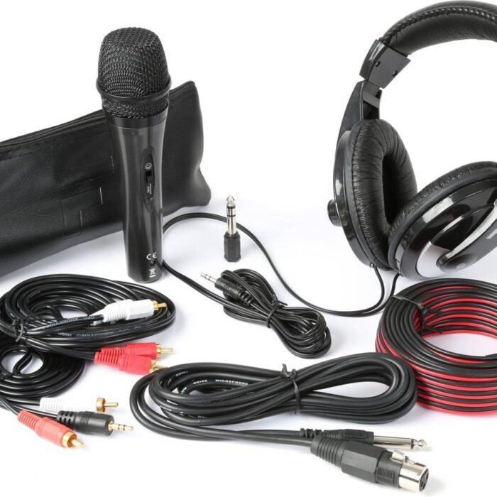 DJ koptelefoon + DJ microfoon - Fenton SH400 - DJ accessoire kit met kabels.