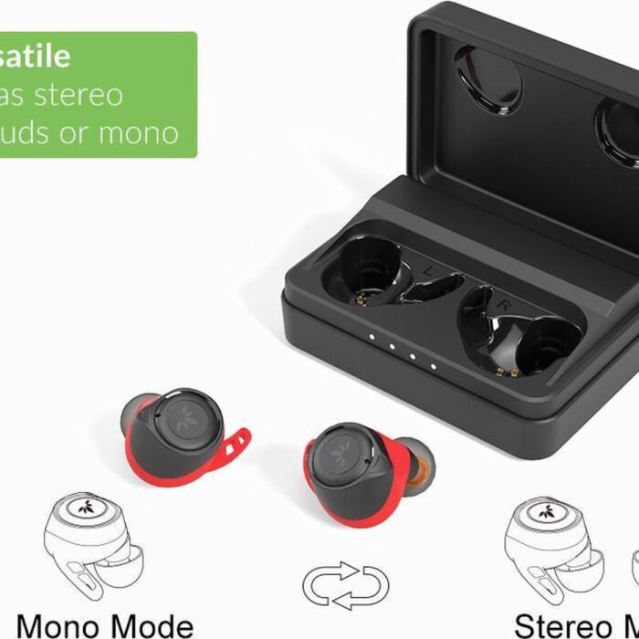 Avantree - TWS106 120 uur IPX7 Waterbestendig Sport True Wirelss Bluetooth 5.0-oordopjes voor hardlopen, aptX HiFi-muziekhoofdtelefoon met microfoon, Secure Fit-oortelefoon met oorvin voor gymtraining