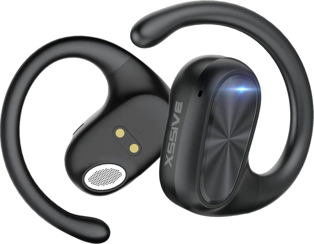 Xssive OWS1 Sport Oortjes met Oorhaak - Open Ear Koptelefoon - Bluetooth 5.3 - Draadloze Sport Oordopjes - IPX4 - 30 uur speeltijd - Open Earbuds voor Hardlopen en Fitness