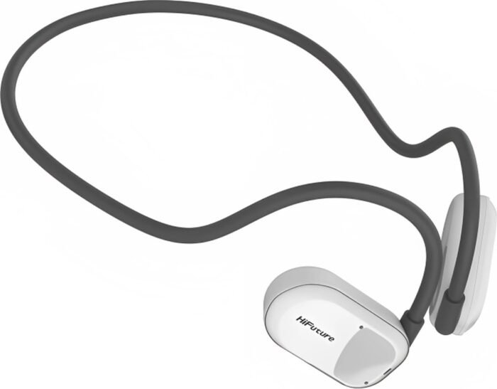 HiFuture Future Mate: 5.3 Bluetooth open ear Koptelefoon met Bone Conduction, Sportkoptelefoon Gym, IPX5 waterdicht, ENC met 2 microfoons, 8 uur speeltijd, compatibel met Android, iOS, Kleur (Wit)