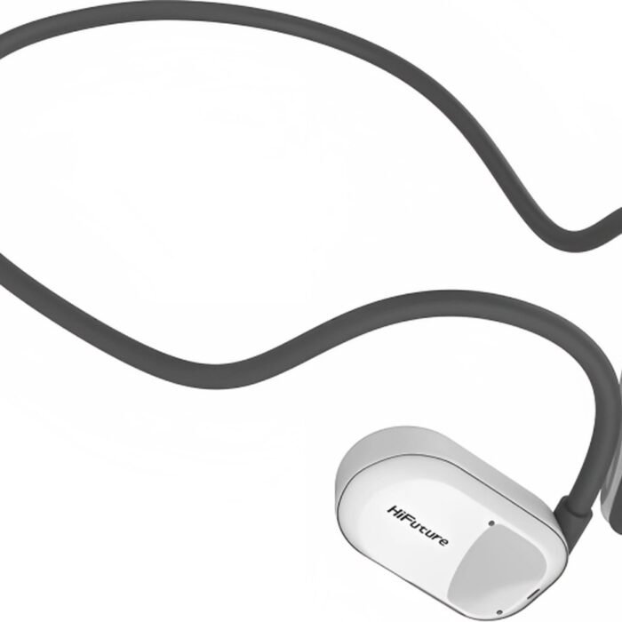 HiFuture Future Mate: 5.3 Bluetooth open ear Koptelefoon met Bone Conduction, Sportkoptelefoon Gym, IPX5 waterdicht, ENC met 2 microfoons, 8 uur speeltijd, compatibel met Android, iOS, Kleur (Wit)