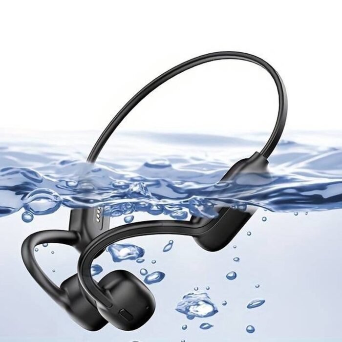 Bone Conduction headphone-Oordopjes draadloos- Sporthoofdtelefoon -5.3 Bluetooth Koptelefoon - IPX8 Waterproof Wireless Headset Diepe waterdichte -MP3-32Ggeheugenkaart-Zwart