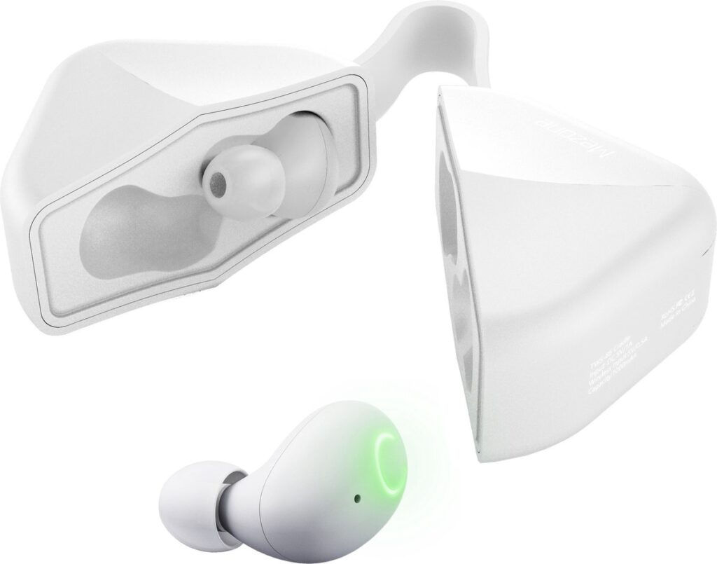 DrPhone Hi-Pro APTX – Draadloze Bluetooth Oordoppen TWS met Draadloze Lader - CVC 8.0 Noise Cancelling - IPX7 Waterdicht – 45 uur Accu – Wit