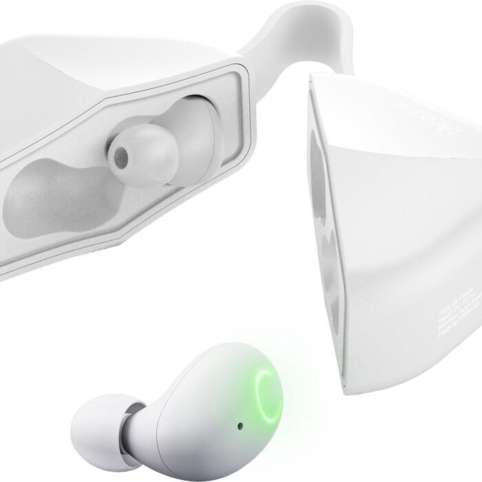 DrPhone Hi-Pro APTX – Draadloze Bluetooth Oordoppen TWS met Draadloze Lader - CVC 8.0 Noise Cancelling - IPX7 Waterdicht – 45 uur Accu – Wit