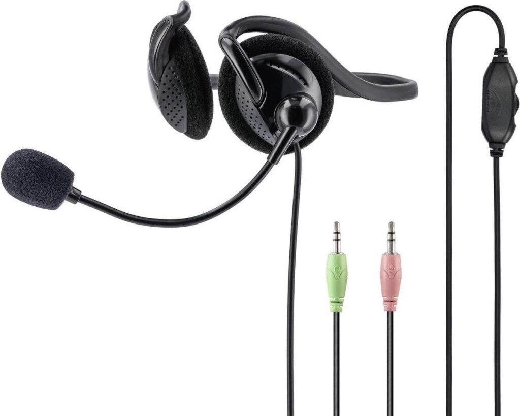 Hama PC-Office-headset "NHS-P100” met nekband, stereo, zwart