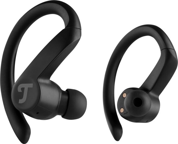 Teufel AIRY SPORTS TWS - Waterdichte sportoortjes met lineaire DD-drivers - ShareMe-functie - Bluetooth met apt-X® en AAC - Batterij tot 25 uur - zwart