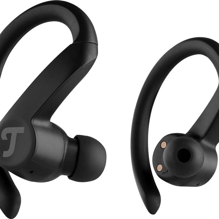Teufel AIRY SPORTS TWS - Waterdichte sportoortjes met lineaire DD-drivers - ShareMe-functie - Bluetooth met apt-X® en AAC - Batterij tot 25 uur - zwart