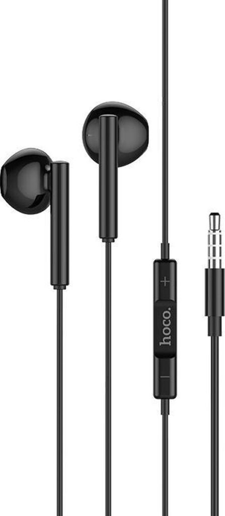 HOCO M64 Melodious - 3,5mm Audio-Jack Oortjes met Microfoon - 120cm - Zwart
