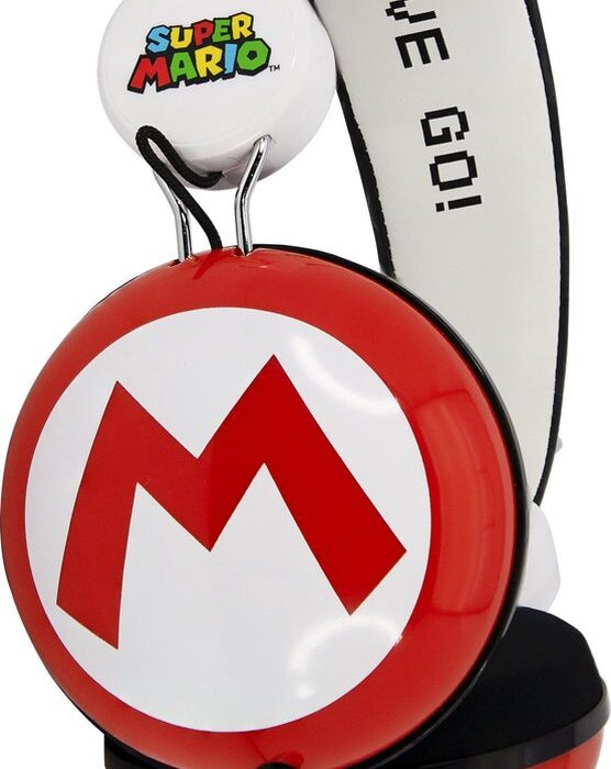 Super Mario - Iconic M - kinderkoptelefoon - verstelbaar - comfortabel - lange kabel