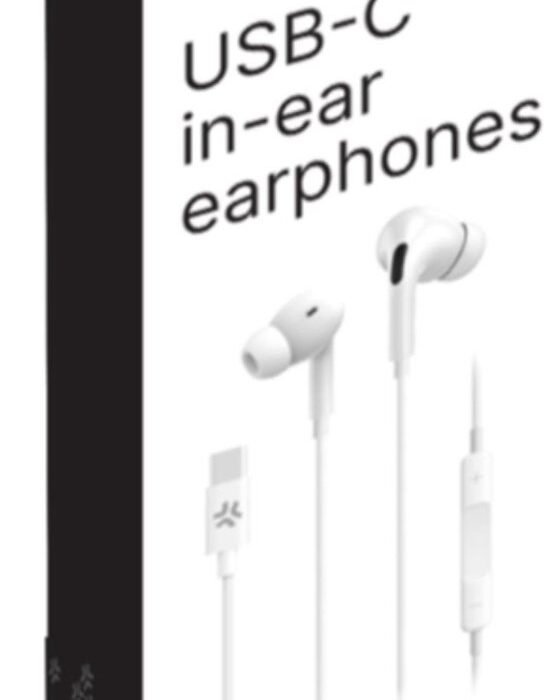 Celly UP1200TYPECWH hoofdtelefoon/headset Bedraad In-ear Oproepen/muziek USB Type-C Wit