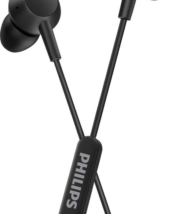 PHILIPS TAE5008 Oordopjes bedraad | USB-C | 1,2 m Kabel | Afstandsbediening 3 Knoppen | 3 Maten Oordopjes | Comfortabele | Helder Geluid en Krachtige Bass | Zwart