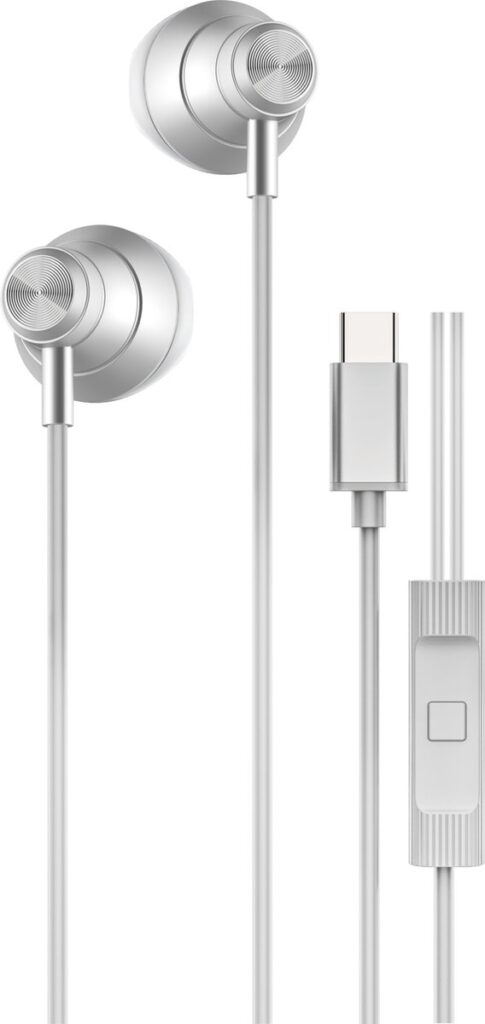 Oortjes met Draad USB C Wit 711 Geschikt voor iPhone 16 / 16 Pro / 16 Pro Max / 15 / 15 Pro / 15 Plus / 15 Pro Max - oordopjes met Draad - USB-C Aansluiting - In-Ear Oordopjes met Draad - Bedrade Oortjes