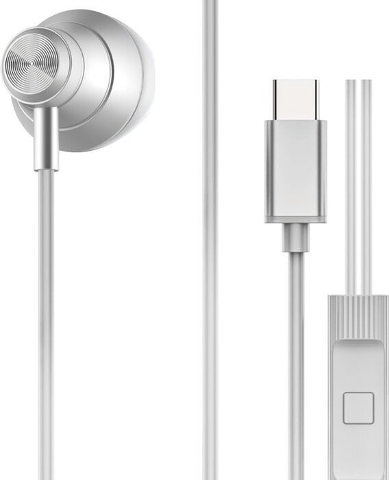 Oortjes met Draad USB C Wit 711 Geschikt voor iPhone 16 / 16 Pro / 16 Pro Max / 15 / 15 Pro / 15 Plus / 15 Pro Max - oordopjes met Draad - USB-C Aansluiting - In-Ear Oordopjes met Draad - Bedrade Oortjes