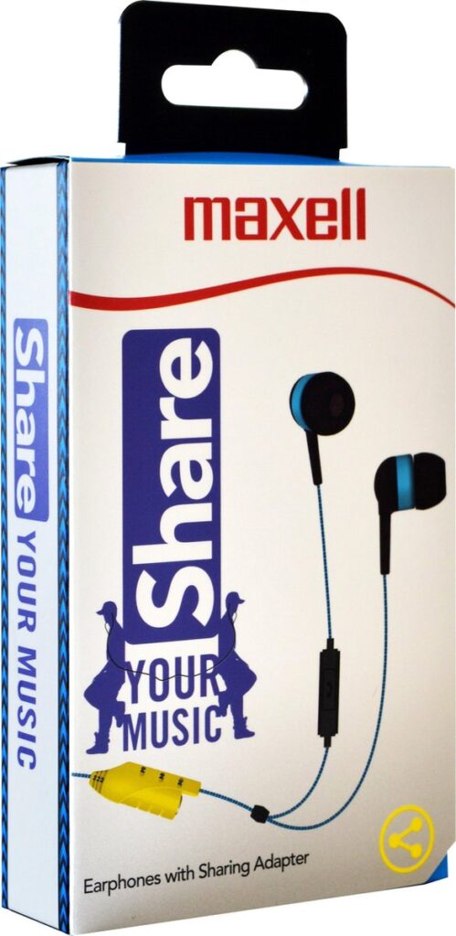 Maxell EB-Share In-Ear kleur Blauw-Zwart