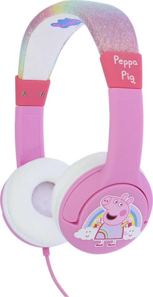 Peppa Pig regenboog - kinderkoptelefoon - volumebegrenzing - verstelbaar - comfortabel