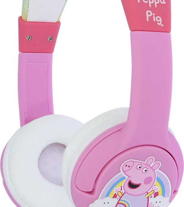 Peppa Pig regenboog - kinderkoptelefoon - volumebegrenzing - verstelbaar - comfortabel