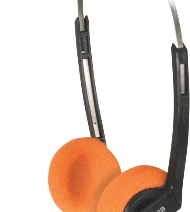 SoundLAB lichtgewicht on-ear stereo hoofdtelefoon / oranje - 1,2 meter