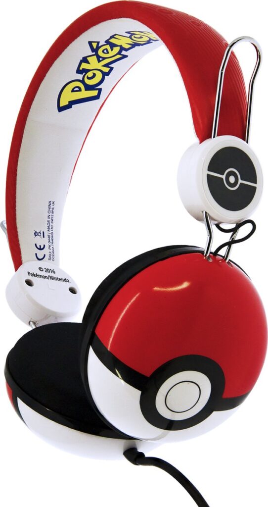 Pokémon - Pokéball - kinderkoptelefoon - verstelbaar - comfortabel - lange kabel