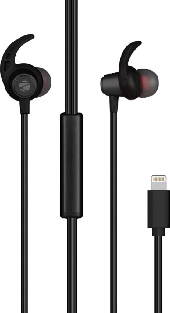 Phreeze EP15 Bedrade Oortjes - Zwart - In-Ear Sport Headset met Haakjes - Headset - Geschikt voor Apple iPhone Oortjes met Draad