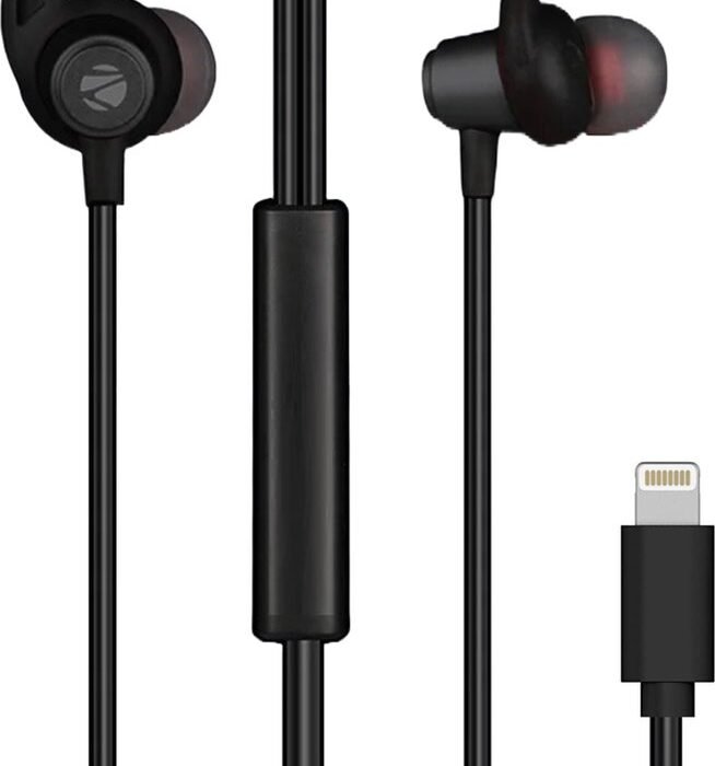 Phreeze EP15 Bedrade Oortjes - Zwart - In-Ear Sport Headset met Haakjes - Headset - Geschikt voor Apple iPhone Oortjes met Draad