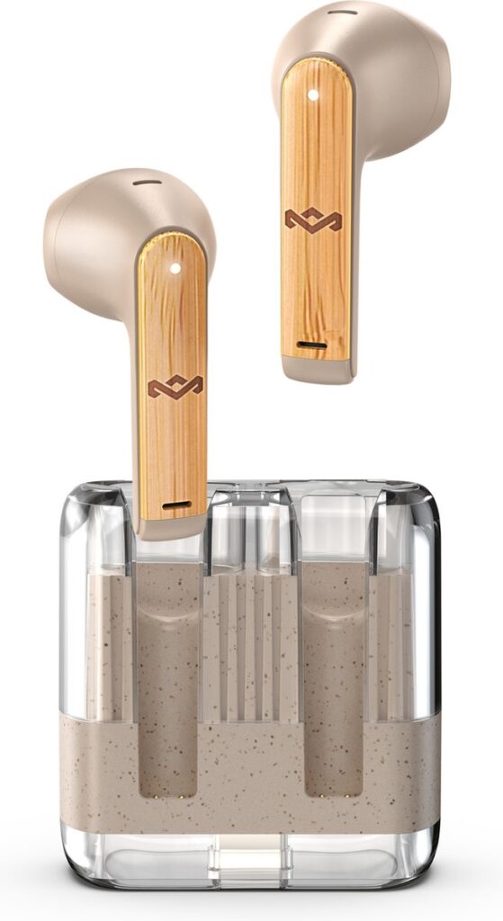 House of Marley Zion Draadloze Oordopjes – Oortjes Draadloos – Bluetooth - Met Oplaadcase – 16 uur Speeltijd – Duurzaam en Lichtgewicht Ontwerp – USB C – Cream