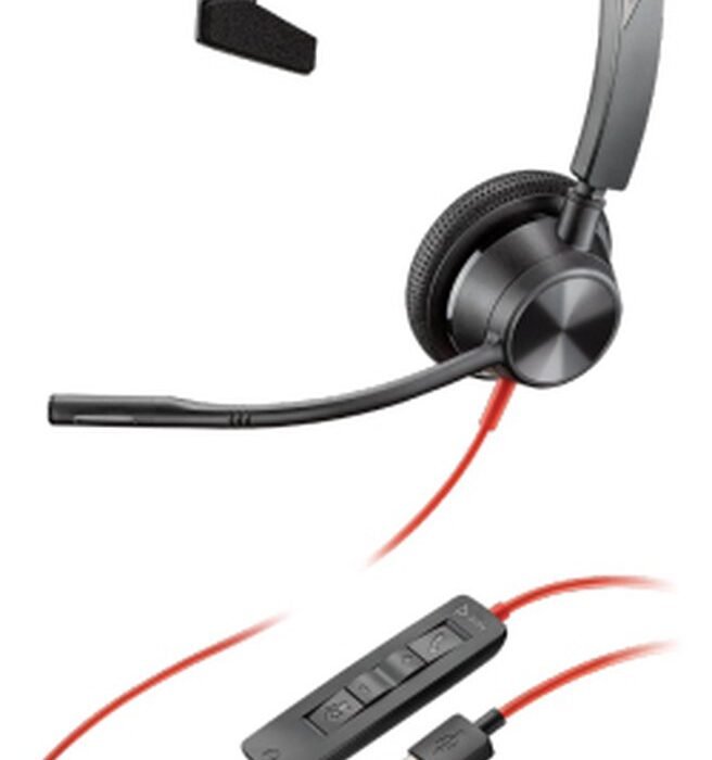 POLY Blackwire 3315 Headset Hoofdband Zwart