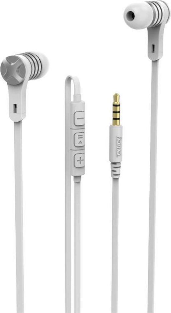Hama Intense Headset Bedraad In-ear Oproepen/muziek Zilver, Wit